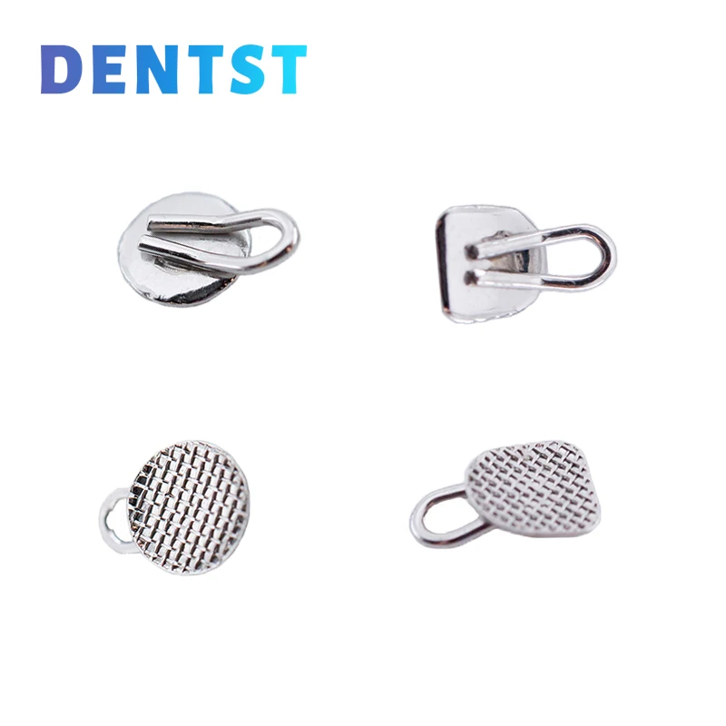 50Pcs/Box Orthodontic Lingual Buttons Metal Buccal Composite Ceramic Lingual Buttons Traction Hook Dentistry Accessories