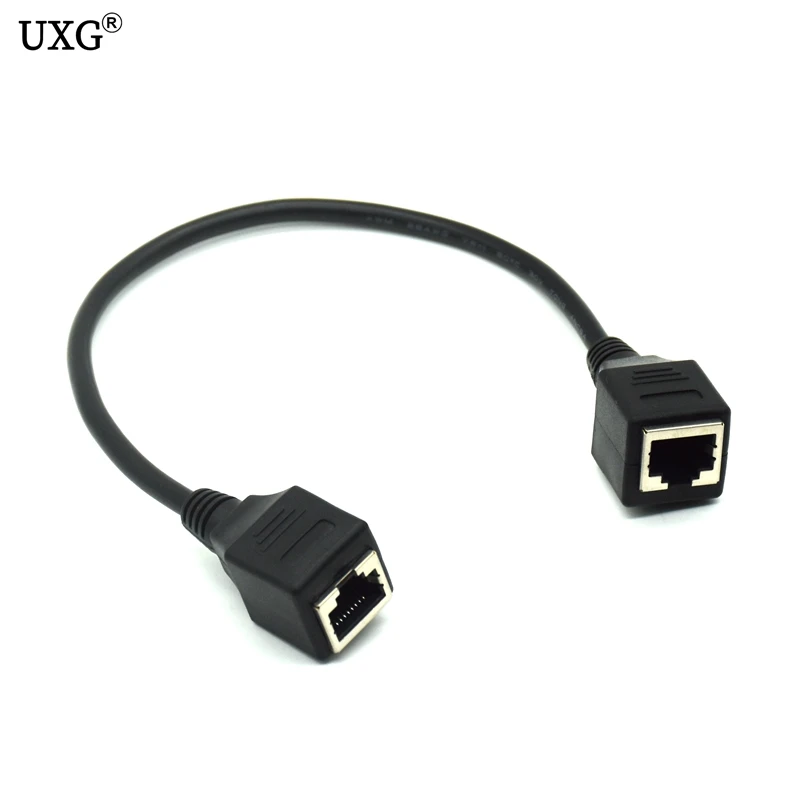 Cat5 RJ45 Female to Female Ethernet LAN Network Extension Cable 30cm 60cm