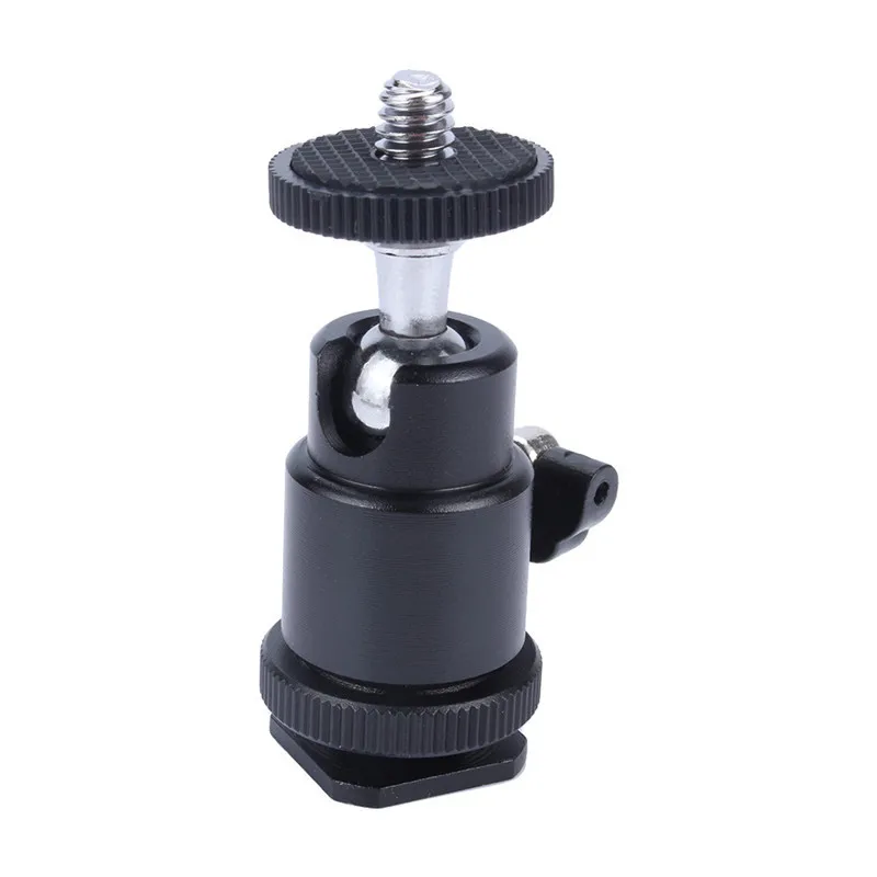 

Ball Head Tripod 360 Degree Panoramic Tripod Ball Head Camera Tripod Hot Shoe Adapter to 1/4 Screw Mount 100pcs