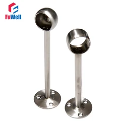 2pcs Pipe Bracket Flange Clothes Rod Seat Hanger Bracket 19/22/25mm 304Stainless Steel Pipe Bracket Flange