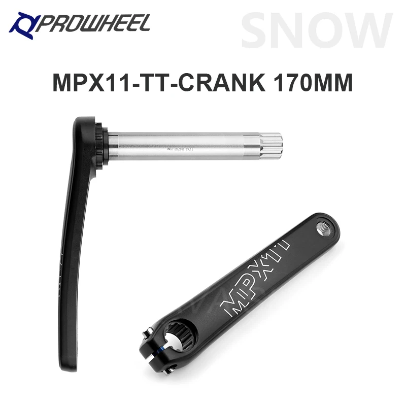 PROWHEEL Fat Bicycle Crankset 104BCD 170MM Snow Bike Crank Arm e-bike Bottom Bracket Axis 176mm 192mm Bicycle Parts