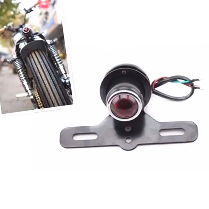 

Black Tail Light Brake Stop Lamp License Plate Holder Motorcycle For Harley BMW Bad Boy Blackline Dyna Electra Glide Fatboy