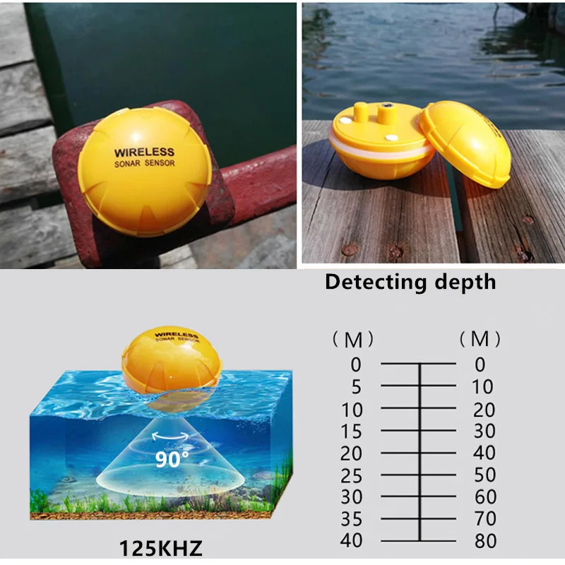 High Quality Smart Wireless Sonar Sensor Detecting depth Fish Finder Free shipping 1pc