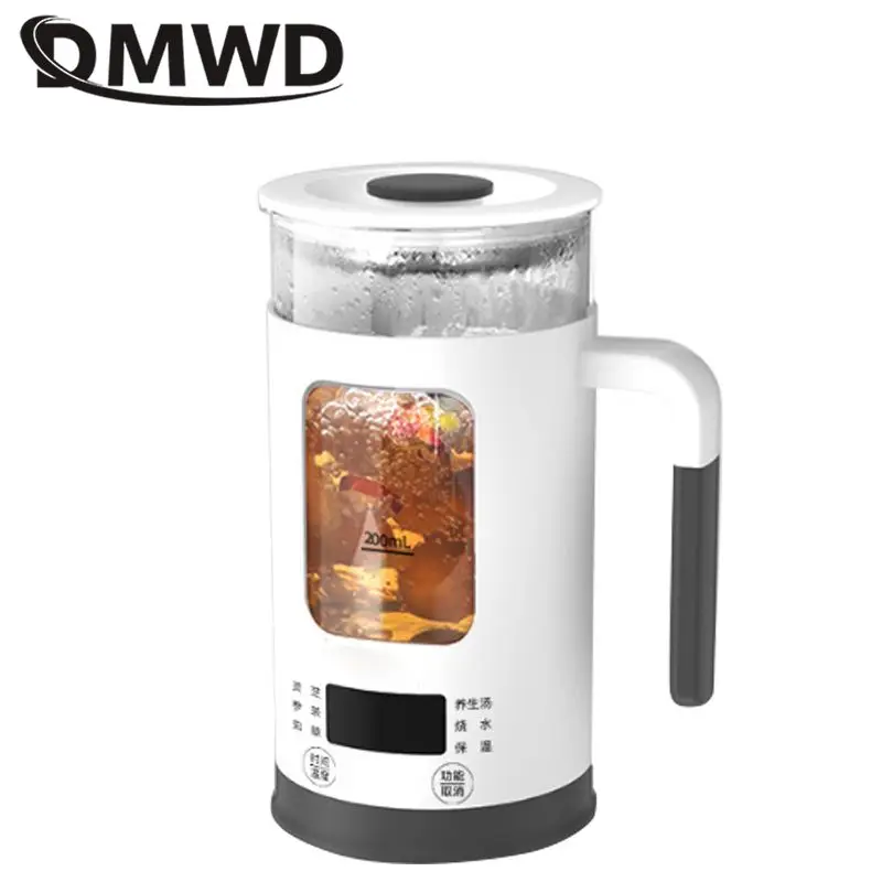 

DMWD 6 Function Home Electric Kettle 220V Health Soup Pot Flower Tea Maker Glass Water Boiler 24H Automatic Heat Preservation