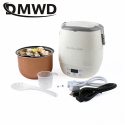 DMWD Electric Mini Rice Cooker Car Use Household Eggs Food Steamer Soup Porridge Cooking Machine Heating Lunch Box 1.6L 12V 24V