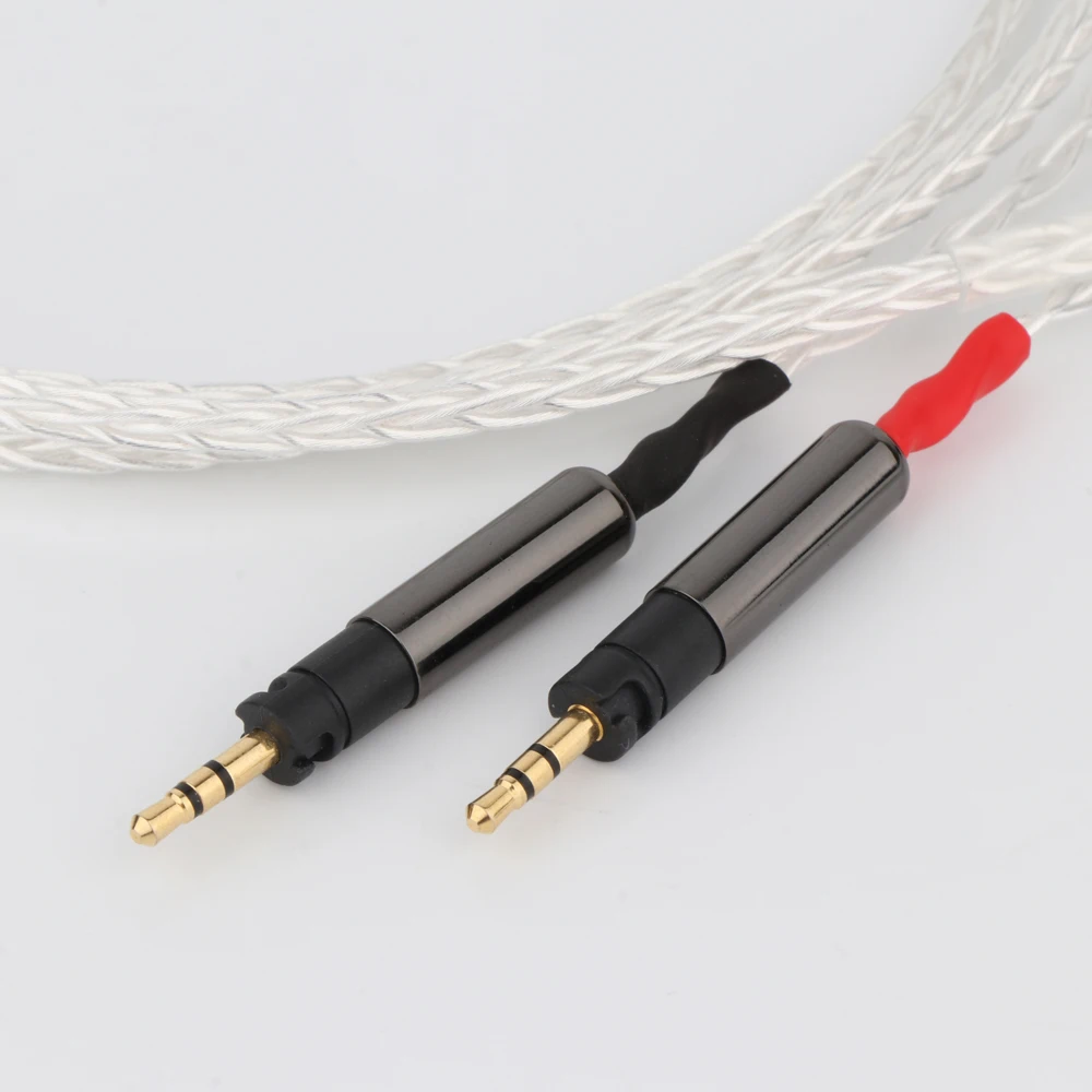 สายหูฟังชุบเงิน, ระบบเสียงไฮไฟ, สมดุล, 8คอร์, HD558, HD518, HD598, HD598, 1ชิ้น