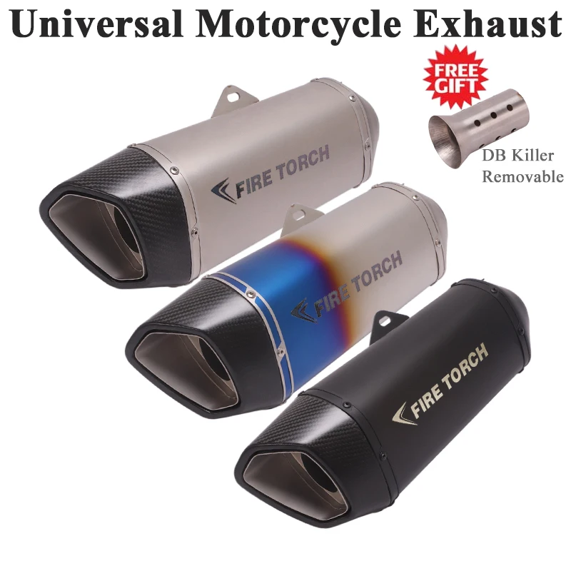 

Universal 51mm Motorcycle Exhaust Escape Silencer Modify Carbon Fiber Muffler DB Killer For Z900 XMAX 300 PCX125 MT-09 CB650R R1