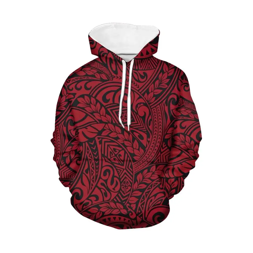 

POD Polynesian Samoan Style Printing Pattern Women Long Sleeve Hoodie Print Fall Girl Fashion Leisure Hooded HoodiesSweatshirts