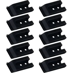 10PCS/LOT Black Metal Mini Holster Belt Clip Flat Base Manganese Steel Buckle for Knife Sheaths Wallets Pouches DIY Spare Parts