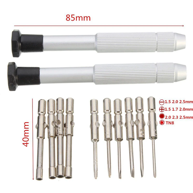 10pcs Glasses Precision Screwdriver Kit Watch Jewelry Eyeglasses Multifunction Repairing Tool sets With Zipper Box