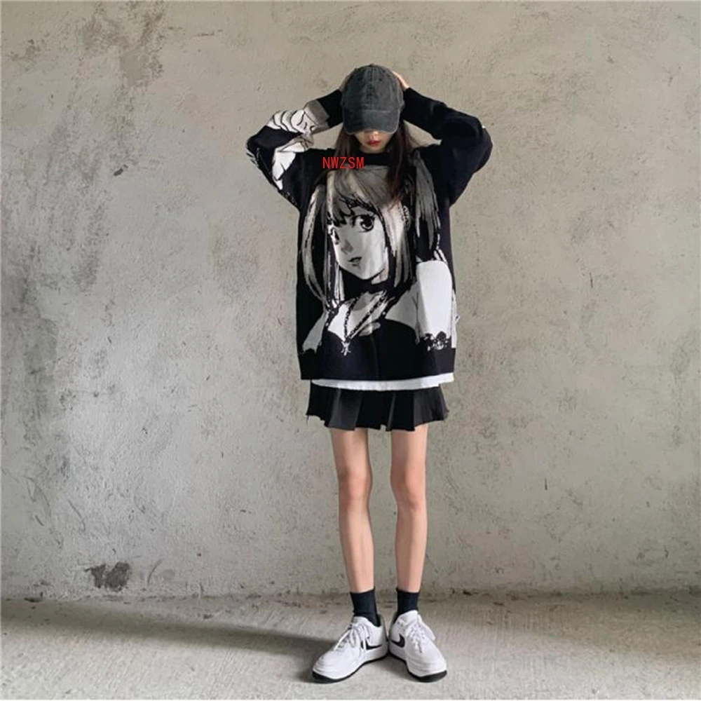 Anime Death Note Misa Amane Cosplay Tops Hoodie Uniform Outfit Harajuku Streetwear Korean Oversize Pullover Sweatshirt For Women