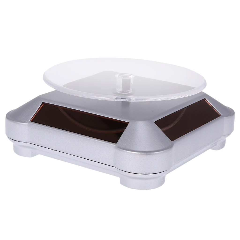 360° Rotating Display Stand Base Rotary Turntable - Solar/Battery Powered, 4 Colors for Choose