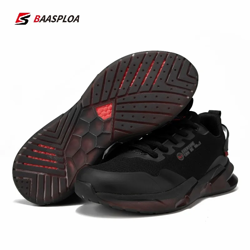 Baasploa Men Walking Shoes 2024 Outdoor Fashion Lightweight Comfort Running Shoes Male Casual Anti-Skid Wear-Resistant Sneakers