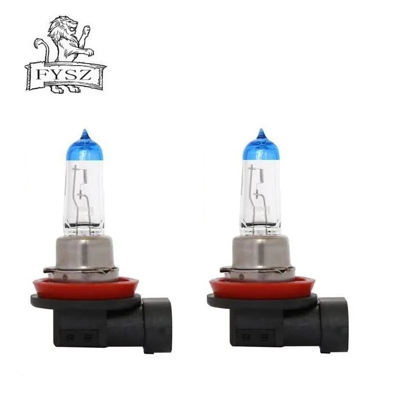 2Pcs H11 12V 55W 4200K Car Halogen Headlights Bulbs 2000lm White Light Super Quartz Glass Lamp (DC12V)