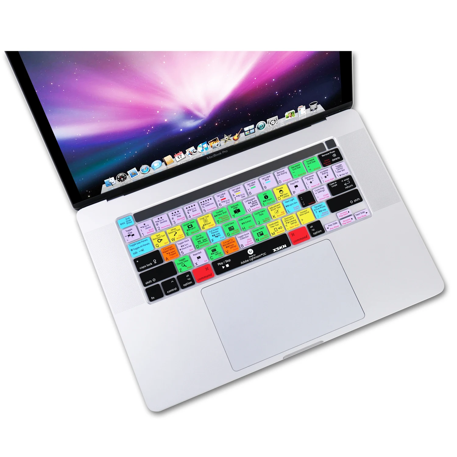 Xskn-capa elástica para teclado de macbook, 16 polegadas, com barra de toque