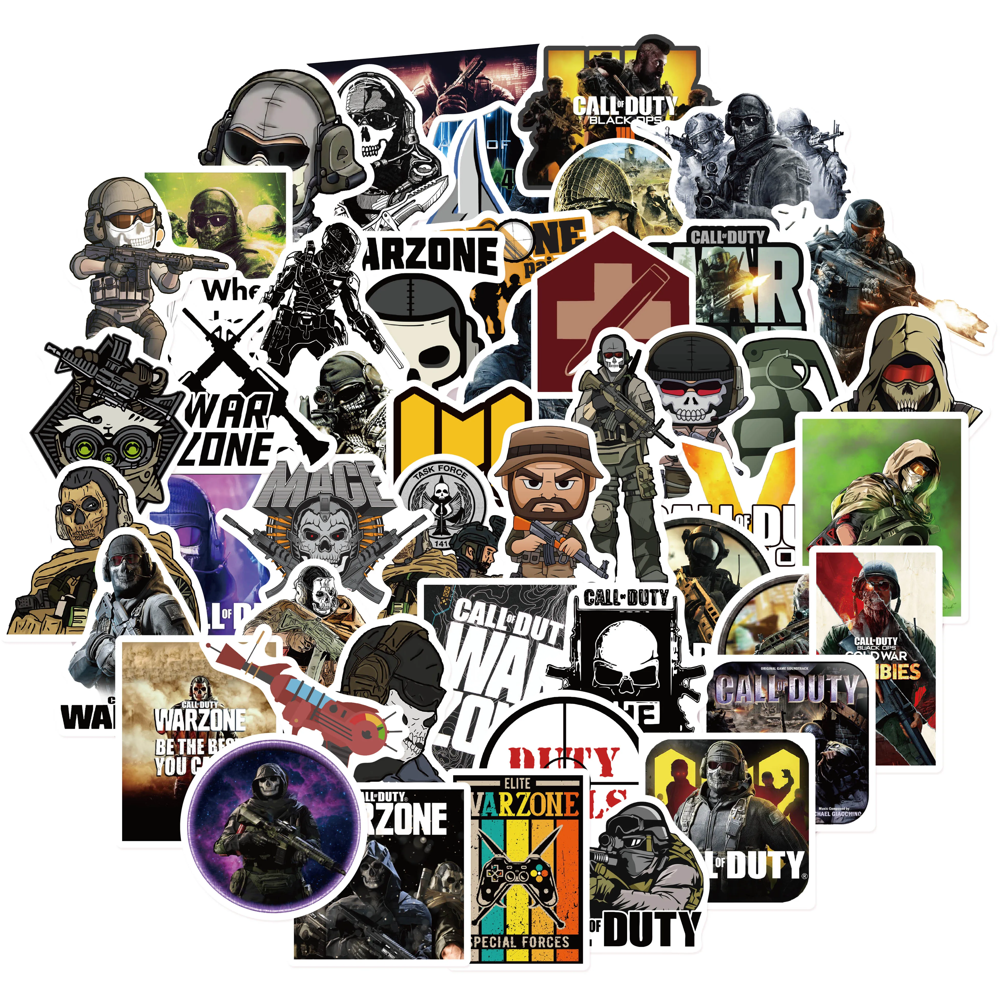 10/50PCS Call of Duty Game Stickers Waterproof for Notebook Luggage Skateboard Bicycle Phone Suitcase Laptop Sticker