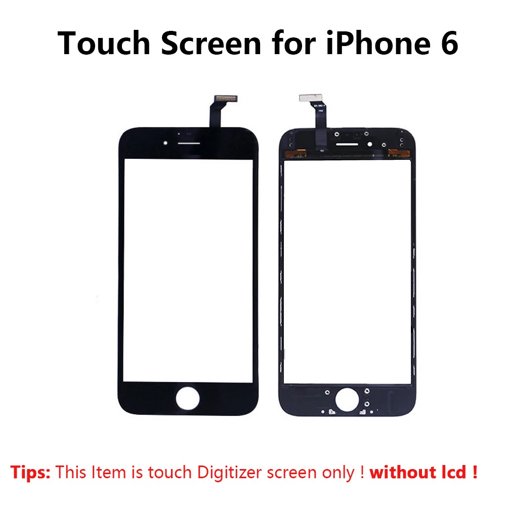 Touch Screen Digitizer Frame For iPhone 5 5s 6 plus 6S Touchscreen Front Touch Panel Glass Lens 6p 6s Phone Accessories + film