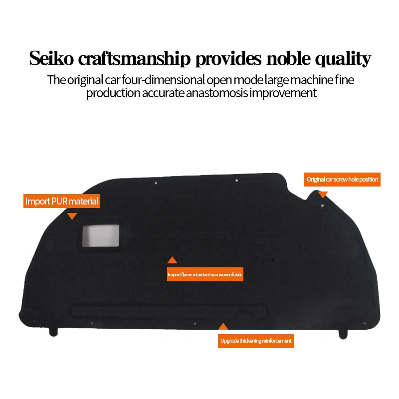 Cappuccio isolamento acustico cotone per Mazda 3 Sedan 2006 -2013 interno è foderato con accessori per auto