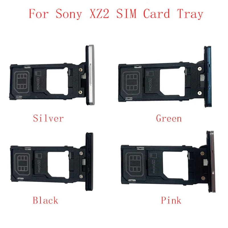 Single Dual Memory MicroSD Card SIM Card Tray Parts SIM Card Slot Holder For Sony Xperia XZ2 Replacement Parts