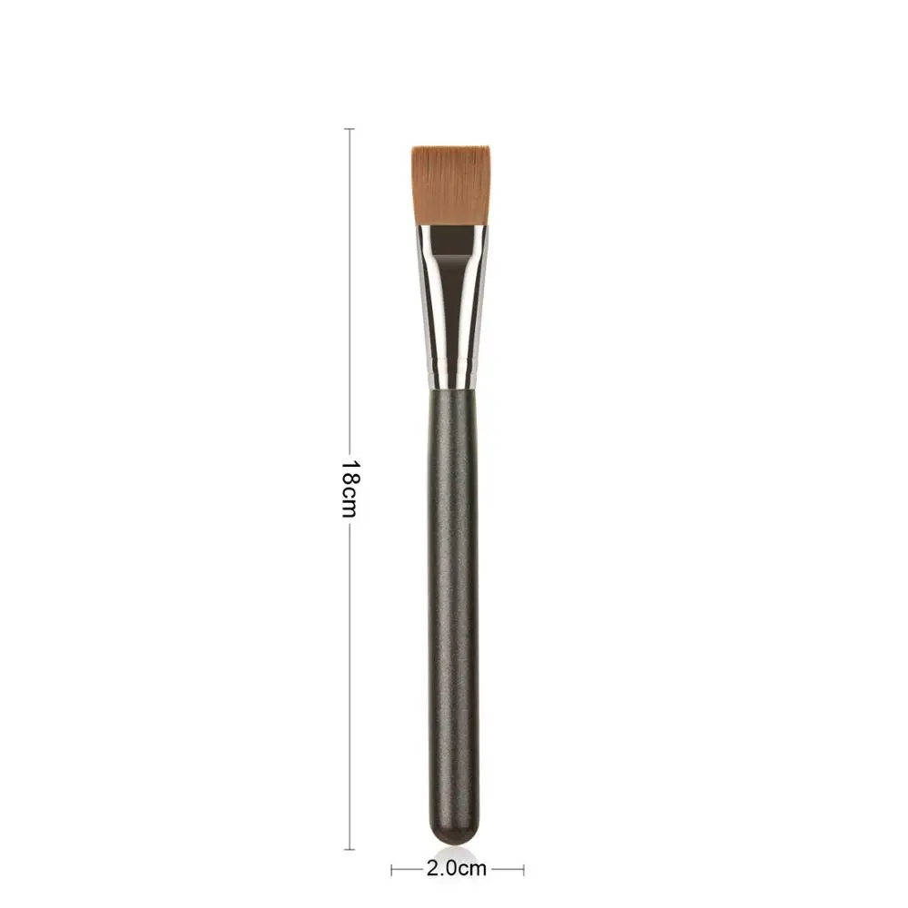 Saiantth 191 foundation makeup brushes flat tongue black coffee beauty tool mask brush professional make up long wood smooth