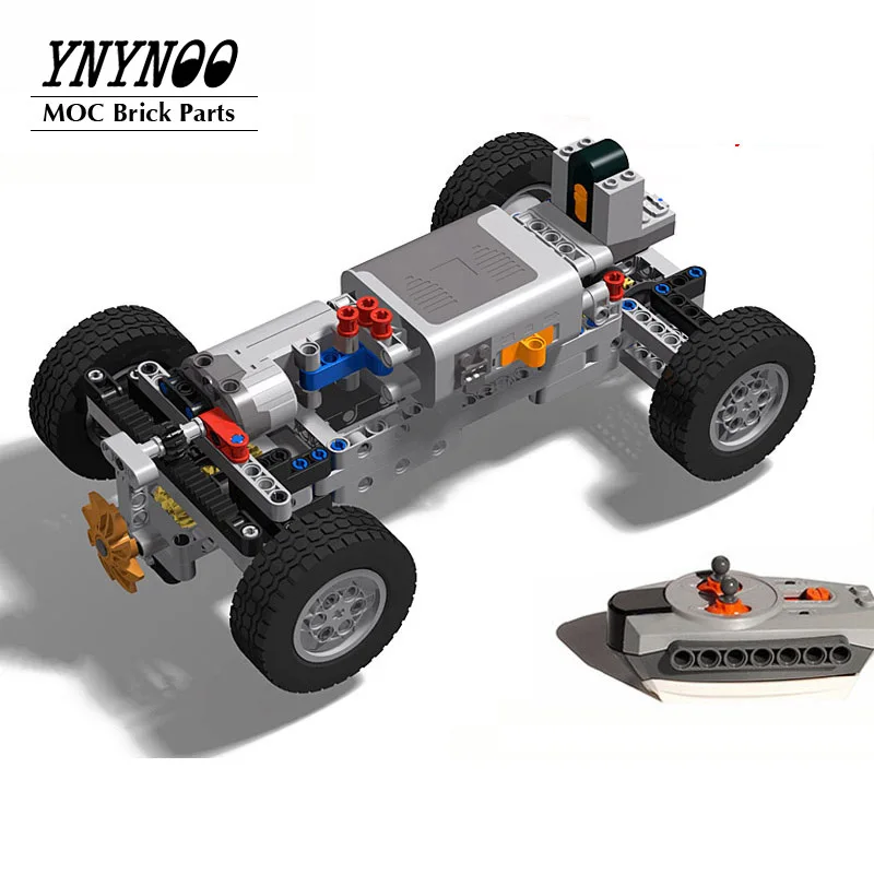 Sistema de suspensão dianteira off-road para crianças, blocos de construção 4WD MOC de alta tecnologia, peças de tijolos, carros modelo RC, brinquedos DIY para meninos, novos