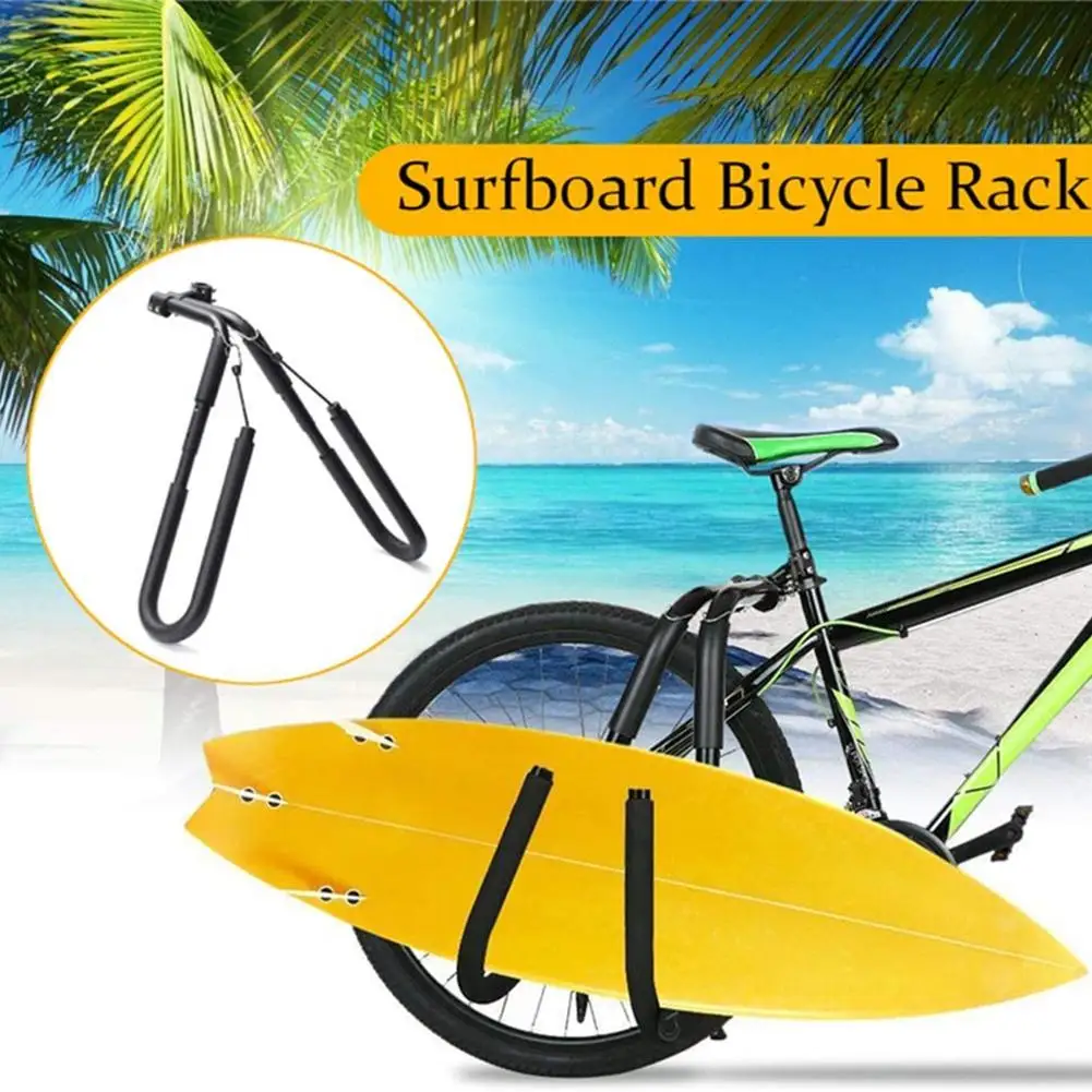 Aluminium Alloy Surfboard Bicycle Rack Side-mounted Universal Bike Surfboard Rack Bicycle Longboard Carrier Holder For Wakeboard