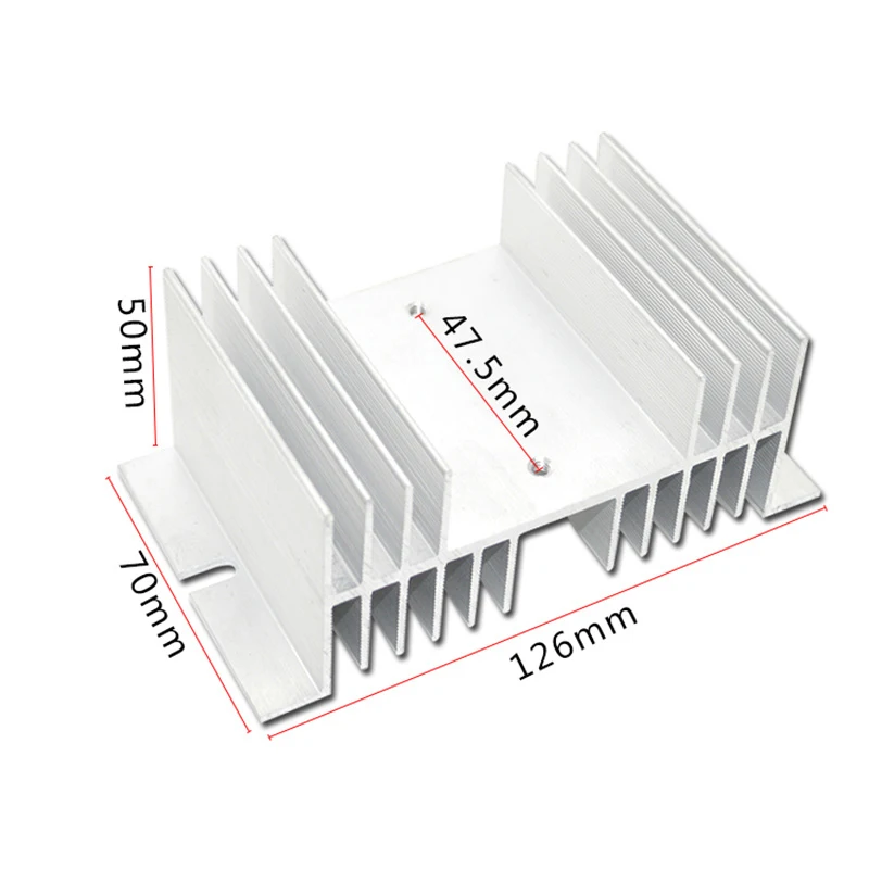 W-70 Aluminum Radiator W Shape Heat Sink Base for DA AA DD VA VD LA 1pcs single phase solid state relay SSR 10A 15A 20A 25A 40A