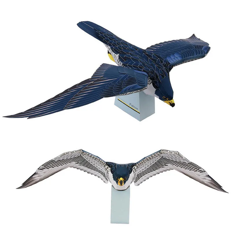 Falcon Hawk Eagle Bird Folding Mini 3D Paper Model Papercraft Animal DIY Handmade Origami Art Teens Adult Craft Toys QD-103