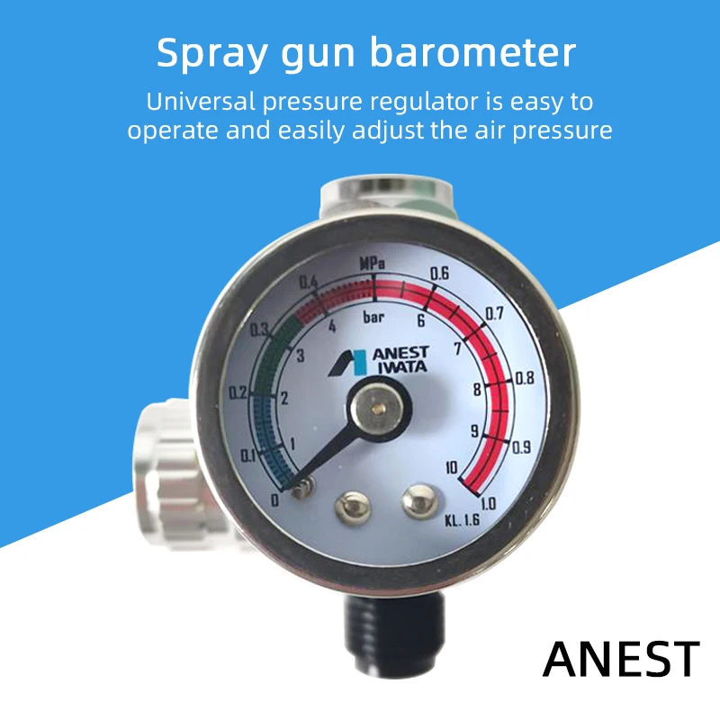 Anest  IWATA Spray Gun Special Pressure Regulator Air Pressure Regulator Valve Gun Tail Pressure Gauge General Air Inlet G1/4