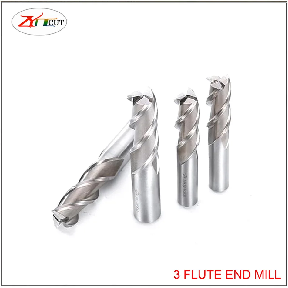 D1-50mm End Mills High Precision HSS Metal mill Cutter 2 3 4 Flutes Teeth Aluminum Milling Tool Key Seater Router Bit