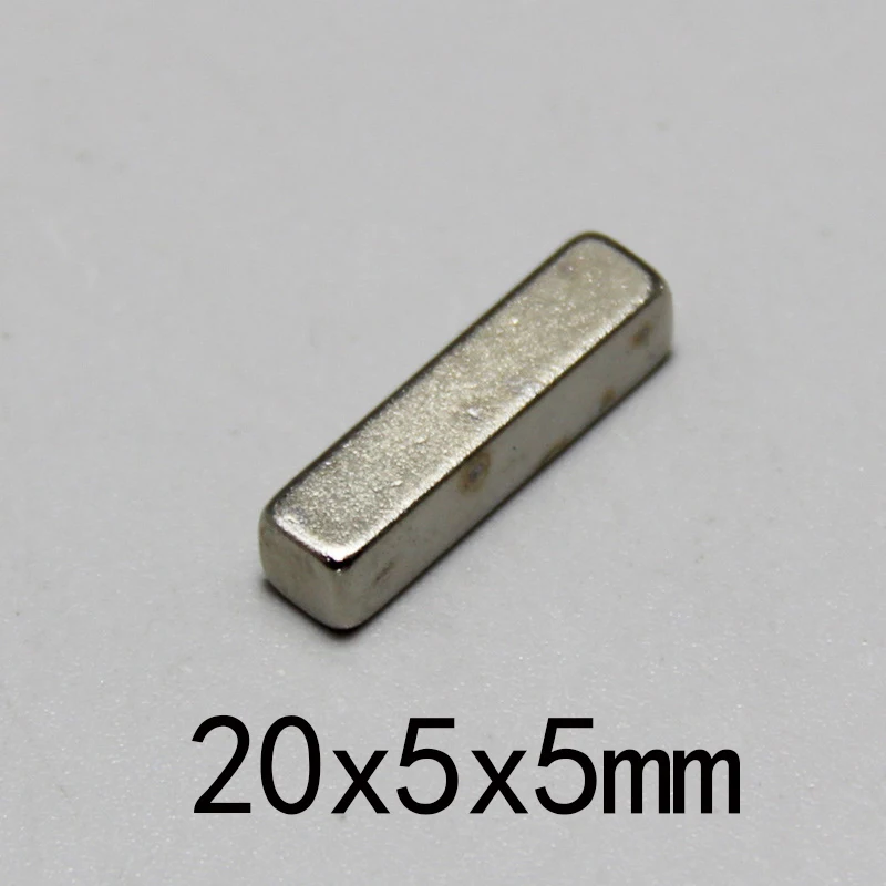 

5/10/20/30/50/100Pcs 20x5x5mm NdFeB Strong Rare Earth Magnet Block Rectangular Magnetic N35 Permanent Neodymium Magnets