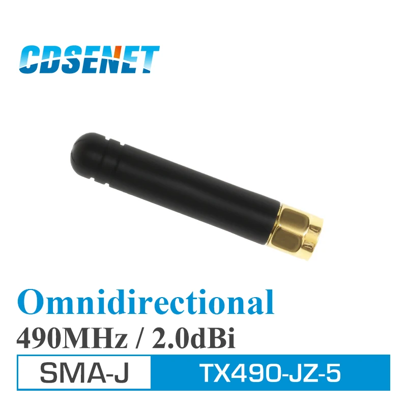 10Pcs/Lot Omnidirectional Antenna Original SMA Male 2.0dBi 490MHz Antennas For Communications CDSENET TX490-JZ-5