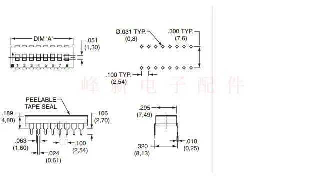 2Pcs K40 Rechte Plug 8-Pin 8P Type Sleutel 4 Dial Code Schakelaar Platte Wijzerplaat Code Schakelaar 2.54Mm Pitch