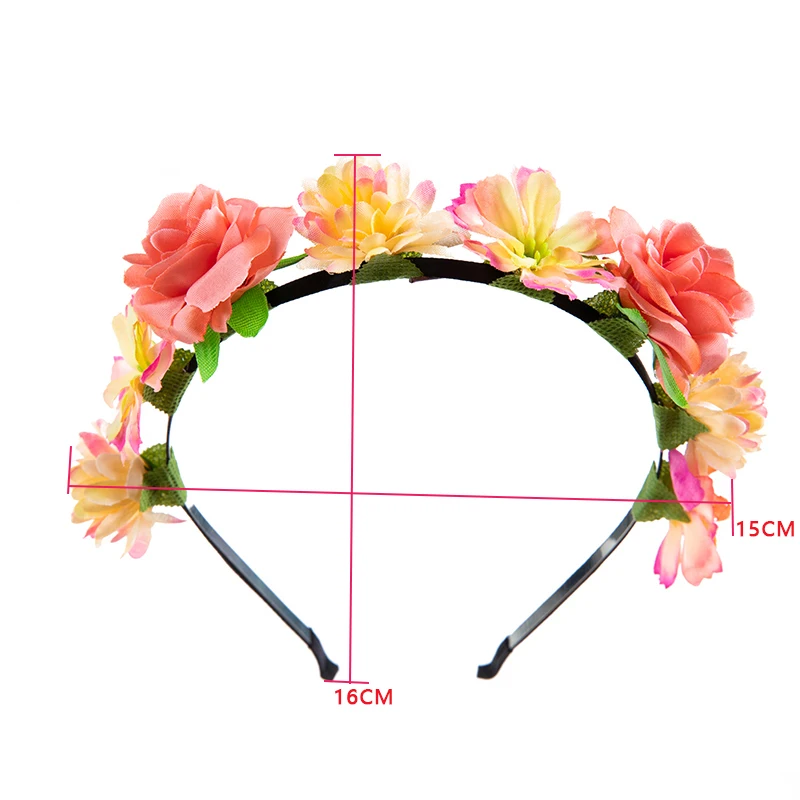 BalleenShiny Baby Headband Baby Girls Crown Headband Princess Hair Accessories Kids Bridal Floral for 0-3years Child Photo Tools