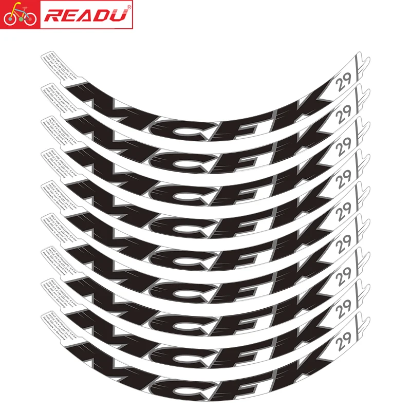 READU bicycle stickers MTB MCFK 29 inch mountain bike  wheel set stickers UV transparent bottom