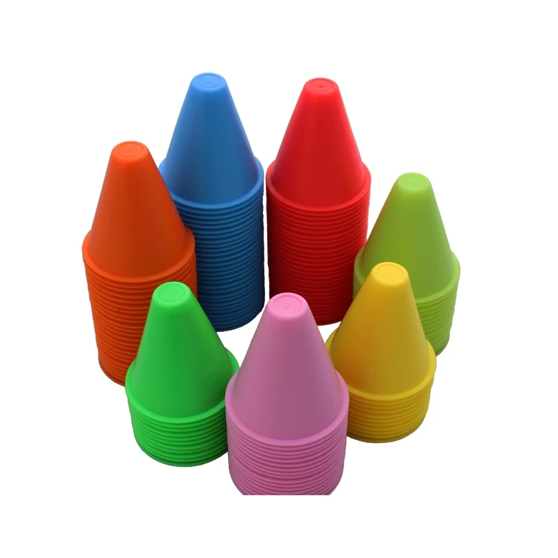 Sport Football Soccer Rugby Training Cones Cylinder Outdoor Obstacles For Roller Inline Skating Marker Cup with Storage Bag