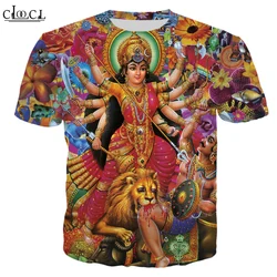 CLOOCL Indian Goddess 3D Print Mens Women T Shirt Harajuku Fashion Short Sleeve Shirt Summer Hot Selling Unisex All-match Tops