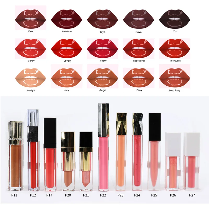 50PCS Private Label Wholesale Lip Gloss Cute Lip Gloss Matte Liquid Lipstick Custom Logo Lip Gloss Set High Quality Waterproof