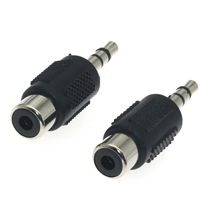 3.5Mm Rca Mono Man-vrouw Audio Adapter Coupler Stereo Twee-Kanaals Rca Vrouwelijke Connector Audio Plug Solderless 5/10/20 Stuk