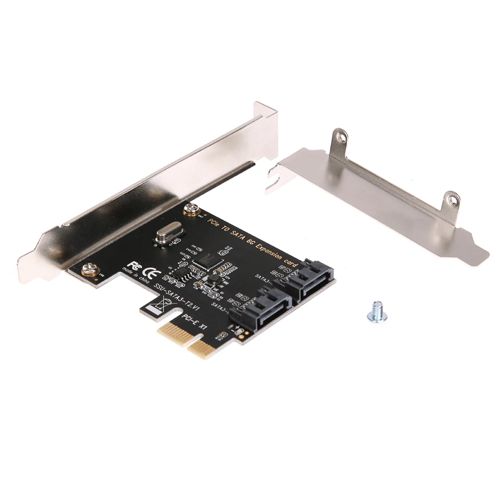 

PCI Express 1x 4x 8x 16x Adapter Board PCIE to SATA 3.0 Internal 6Gbps Ports Disk Expansion Card 2 X SATA interface for Mining