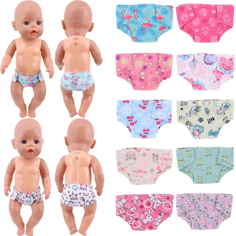 Doll Underwear Cute Animal Print Cotton For 18 Inch American Doll Girls & 43 Cm New Born Baby Items,Our Generation,Dolls Clothes