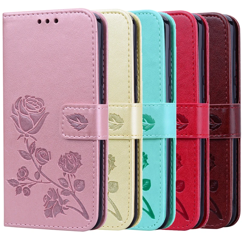 3D Embossing Flip Leather Case For Xiaomi Remdi Note 8 Pro Redmi 8A RedmiNOTE8 nOTE8 8 Pro Rose flower Cover coque