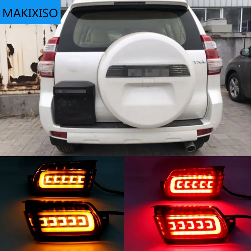 

2PCS LED Reflector Rear Fog Lamp Fog Light Brake light turn signal For Toyota Land Cruiser Prado LC150 2010-2019