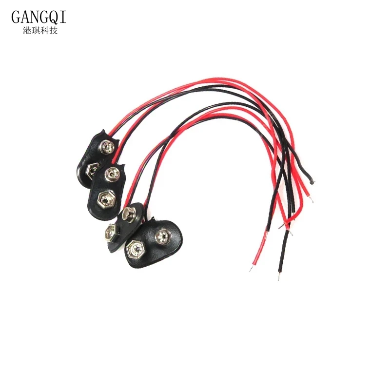 10PC 9 V Battery Buckle 6F22 Battery Holder Type T and I Cable Connector Line length 15CM DIY Tool Part