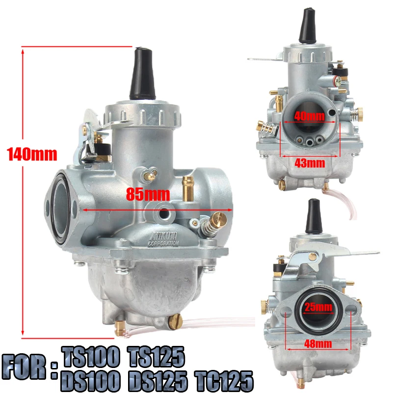 25mm dolotowego gaźnika motocykla dla Suzuki TS125 TS125N TC125 DS125 TS100 DS100 off-road motor terenowy motocykl miejski Mikuni Carb