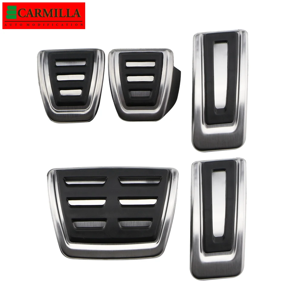 Carmilla AT MT Car Pedals for Skoda Kodiaq Kamiq 2016 - 2021 LHD RHD Brake Gas Fuel Cluth Auto Pedal Protector Accessories