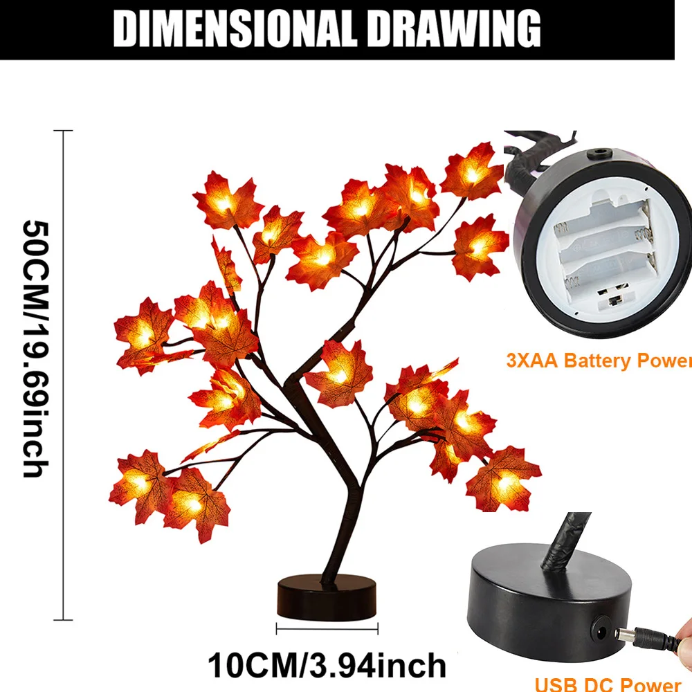 LED Table Lamp Lights Rose Flower Tree USB /Battery Night Lights Home Decoration Bonsai Christmas Lights Wedding Bedroom Decor