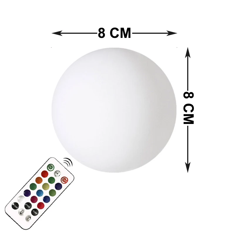 Floating Pool Lights Waterproof LED Ball Light RGB Color Changing Light Up Balls for Pool Pond Party Holiday Home Decor 8CM