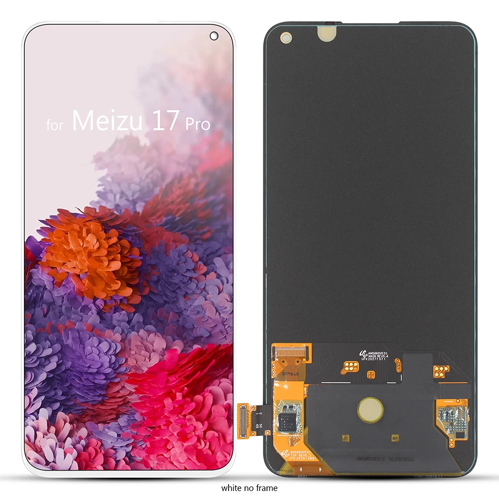 Original For Meizu 17 Pro LCD Display Screen Touch Digitizer Assembly For 6.59 inch Meizu 17Pro Phone With Frame