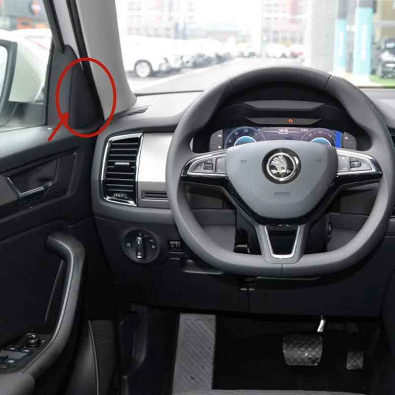 For Skoda Kodiaq interior Accessories  2016 2017 2018 car styling A pillar sound circle Trim Cover